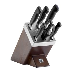 Bloque de cuchillos, acero 7 piezas, 10 cm