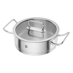 Cacerola con tapa 24 cm, Acero Inoxidable
