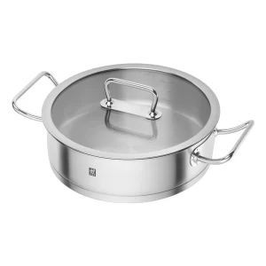 Cacerola con tapa 24 cm, Acero Inoxidable