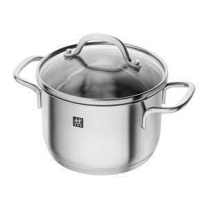 Olla alta con tapa 1.30 L, Acero inoxidable
