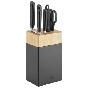Bloque de cuchillos 7 pzas, negro