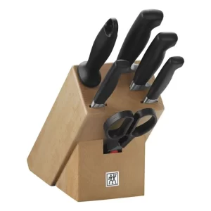 Bloque de cuchillos Madera Natural 7 piezas