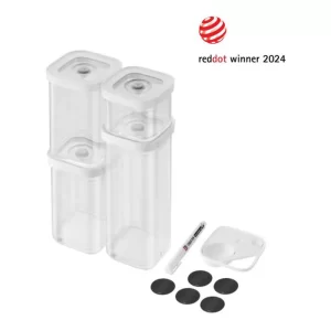 Set CUBE, S / 6-pzs, transparente-blanco