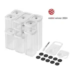 Set CUBE, S /M 12-pzs, transparente-blanco