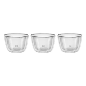 Juego para aperitivos 3-pzs, Cristal de borosilicato