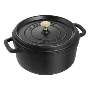 Cocotte redondo, Negro, Hierro fundido - 22 cm