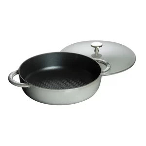 Sartén para saltear, Gris, Hierro fundido - 28 cm