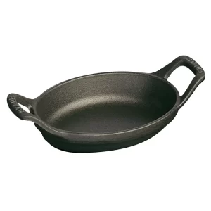 Mini Plato ovalado, Hierro fundido, Negro - 15 cm