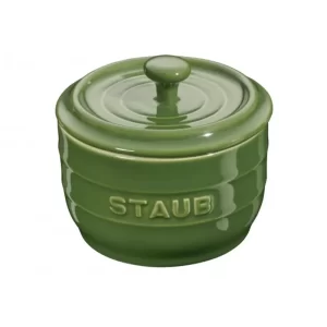 Contenedor para sal, cerámica Verde - 10 cm