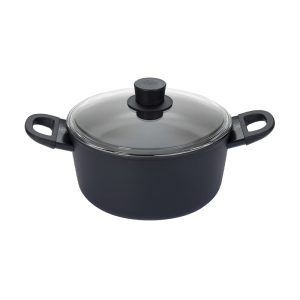 Cacerola de Aluminio con tapa, 24 cm