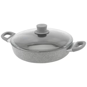 Cacerola De Aluminio Y Granito C/tapa, 28 cm